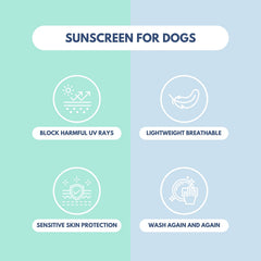 Spark Paws Sunblock Dog T-Shirt worn during sunny outdoor play.