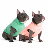 Spark Paws Sunblock Dog T-Shirt Peach front view showcasing SPF 30 protection and breathable fabric