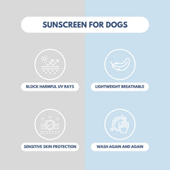 Spark Paws Sunblock Dog T-Shirt worn by a dog running outdoors for freedom of movement