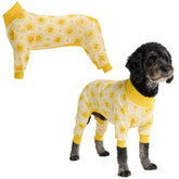 Spark Paws Sunshine XXL dog pajama close-up highlights ultra-soft fabric for cozy nights.