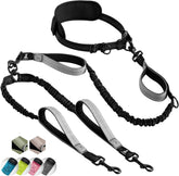 SparklyPets double dog leash handsfree walk enables controlled, relaxed stroll for two dogs.