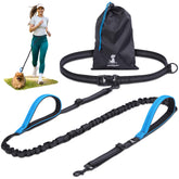 SparklyPets hands-free leash belt attachment demonstrating secure design in busy streets