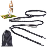 SparklyPets hands-free double dog leash around the waist for two-dog walks