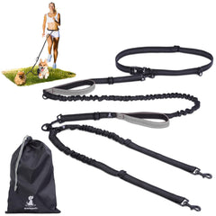 SparklyPets hands-free double dog leash around the waist for two-dog walks