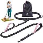 SparklyPets hands-free waist strap enables comfortable hands-free dog walks.