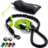 SparklyPets heavy-duty rope bungee leash in green for comfortable outdoor walks