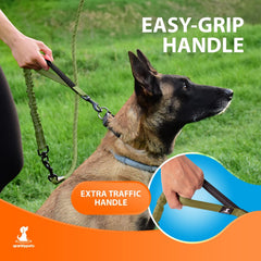 SparklyPets anti-pull rope leash demonstrates thick braid and reinforced hooks for strong dogs