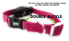 Sparky Pet Co rugged nylon collar stands up to dirt, water, and play.