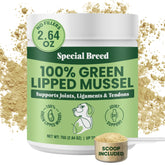 Special Breed Green Lipped Mussel Powder tub supports daily joint comfort for dogs and cats.