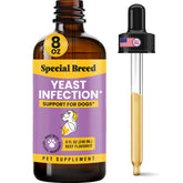 Special Breed yeast infection treatment for dogs bottle and label offering soothing itch relief.