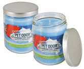 SPECIALTY PET PRODUCTS Clothesline Fresh candle packaging highlights odor-control potential for homes.
