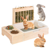 SPEETH 3-in-1 hay feeder provides a compact all-in-one setup that helps tidy pet habitats.
