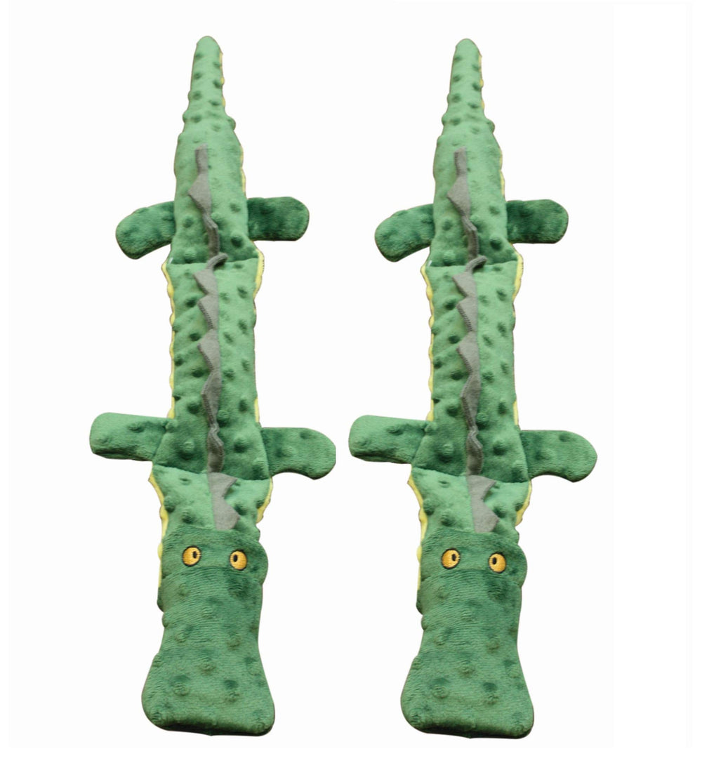 SPOT Skinneeez Extreme crocodile dog toy, 25-inch, triple squeaker for durable, mess-free play