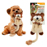 SPOT Skinneeez Flat Cat leopard front-view toy supports interactive play for small dogs