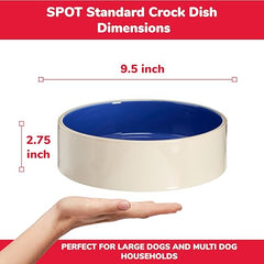 SPOT Standard Crock Dish smooth glaze for easy cleaning and odor control