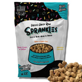 SPRANKLES freeze-dried meal toppers in a dog bowl for tasty, protein-packed meals