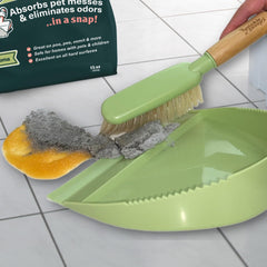 Sprinkle & Sweep activated coconut carbon odor control absorbs odors.
