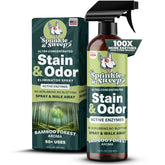 Sprinkle & Sweep enzyme cleaner bottle 24oz for effective pet odor removal