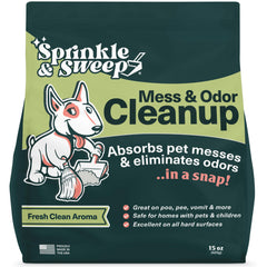 Sprinkle & Sweep essential oil aroma provides a fresh scent while cleaning.