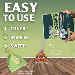 Sprinkle & Sweep sweeper kit with dust pan and brush for easy cleanup.