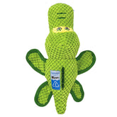 Spunky Pup Clean Earth Gator toy front view with plush design and squeaker for engagement