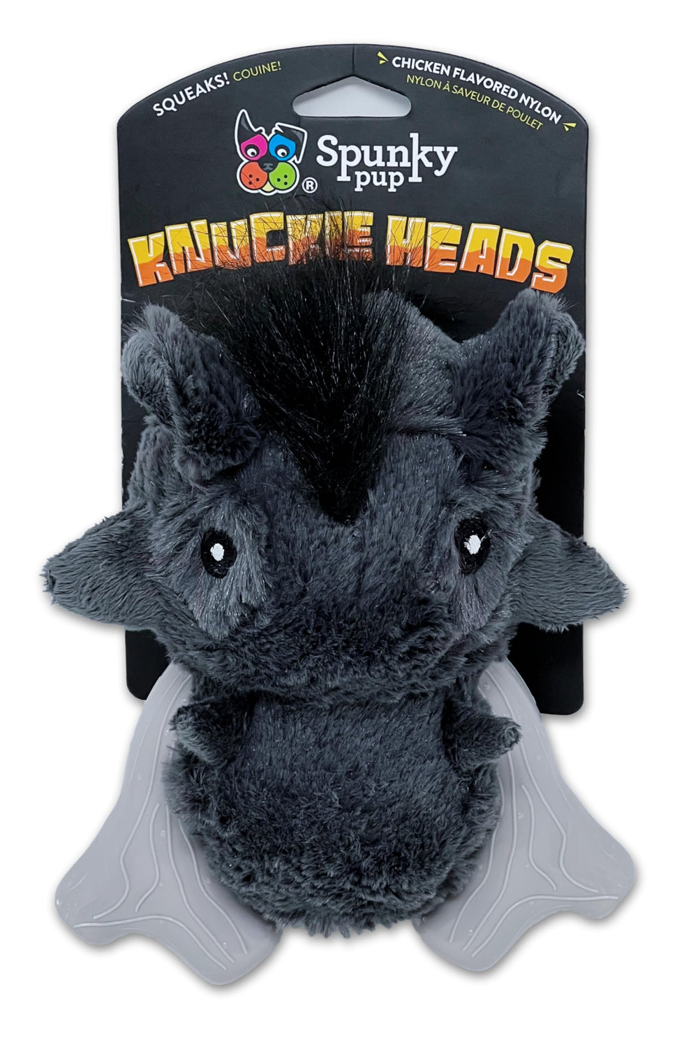 Spunky Pup Knucklehead durable dog toy shown for heavy chewers during solo play