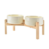 SPUNKYJUNKY elevated ceramic dog bowls 7.3 inch for easy feeding and hydration