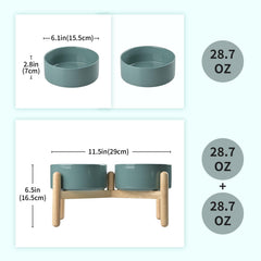 SPUNKYJUNKY wooden stand elevates feeding and reduces spills for a stable experience