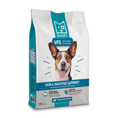 SquarePet VFS dry dog food kibble close-up highlighting hydrolyzed protein for sensitive dogs.
