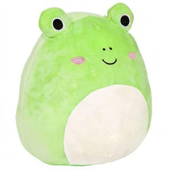 Squishmallows Wendy Frog 8-inch snuggle shot highlights portable plush for hugs on the go.
