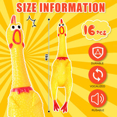 Sratte detachable-head chicken toy—easy replacement of the shriek device during play