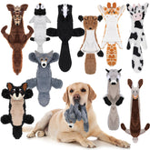 Sratte soft dog squeaky toy giraffe for interactive play and teething relief