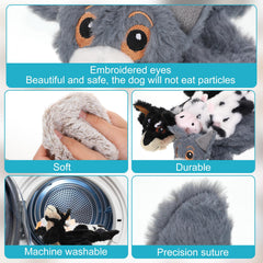 Sratte soft dog squeaky penguin toy for comforting solo play sessions