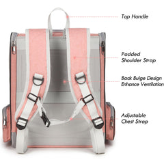 SSAWcasa cat backpack carrier top window open for pet observation and airflow.
