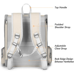SSAWcasa cat backpack carrier top window view showing pet lookout