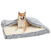 SSAWcasa dog bed with cave-top cover for cozy nap privacy.