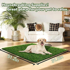 SSRIVER Dog Grass Pad texture closeup highlights soft, realistic grass for pets.