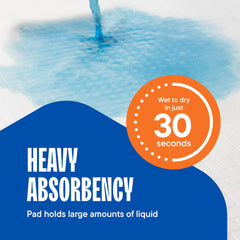 Stack Man puppy pads feature an absorbent core for mess-free learning.