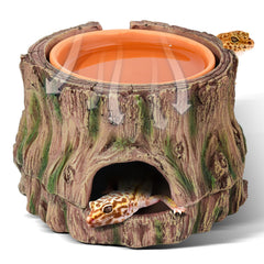 Stackoria 3-in-1 reptile hide cave secure retreat for small reptiles