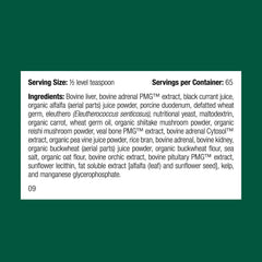 Standard Process Canine Adrenal Support scoop measures accurate dosage for dogs.