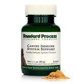 Standard Process Canine Immune System Support powder shown in a dog bowl for convenient immune support