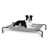 STARLATTA elevated dog bed front view with breathable mesh for year-round comfort
