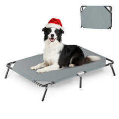 STARLATTA elevated outdoor dog bed folds compact for easy travel and storage