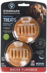 Starmark Everlasting bacon-flavored medium chew packaging for dogs.