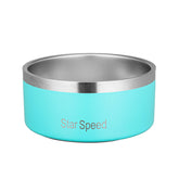 StarsSpeed stainless steel dog bowl full view highlights durable, rust-resistant construction.