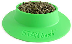 STAYbowl food-clean closeup highlights keeping food off the cage floor.