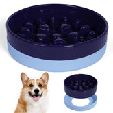 Sted ceramic slow feeder bowl top view highlighting mindful eating