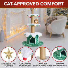 Stephan Roberts Cat Christmas Tree Multi-Level Platforms invite climbing and perching