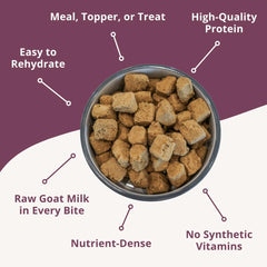 Steve's Real Food nuggets close-up highlighting natural texture for easy feeding.
