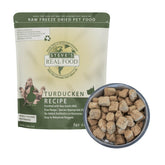 Steve's Real Food Freeze-Dried Turducken Nuggets served in a bowl to boost palatability.